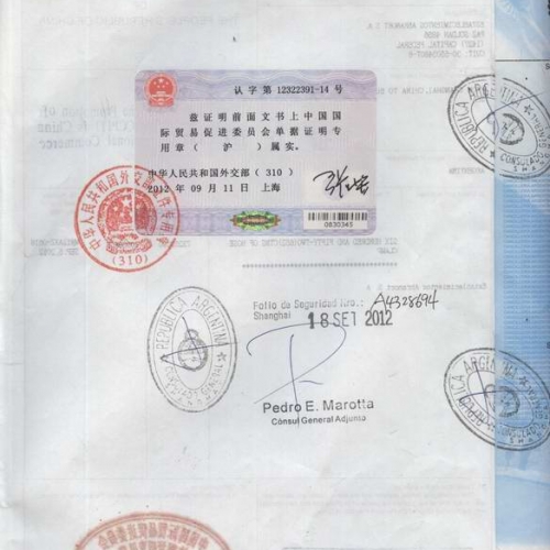 阿根廷大使馆认证/阿根廷领事馆加签Argentina Embassy certification/Consular Authentication